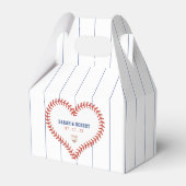 Ballotins Baseball Softball Sport Heart Pinstripe Mariage (Verso)