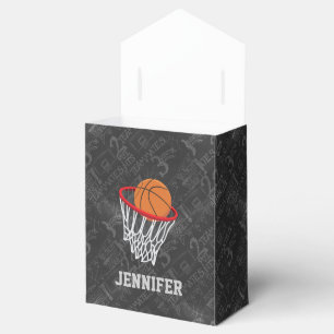 Ballotins Basket-ball et hoop personnalisés en tableau noir