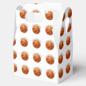 Ballotins Basket en cuir orange et noir personnalisé (Ouvert)