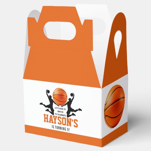 Ballotins Basket orange Boy 5E fête d'anniversaire (Ouvert)