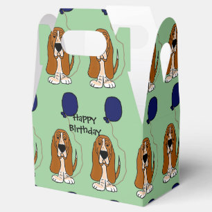 Ballotins Basset Hound avec Balloon boîte cadeau d'anniversa