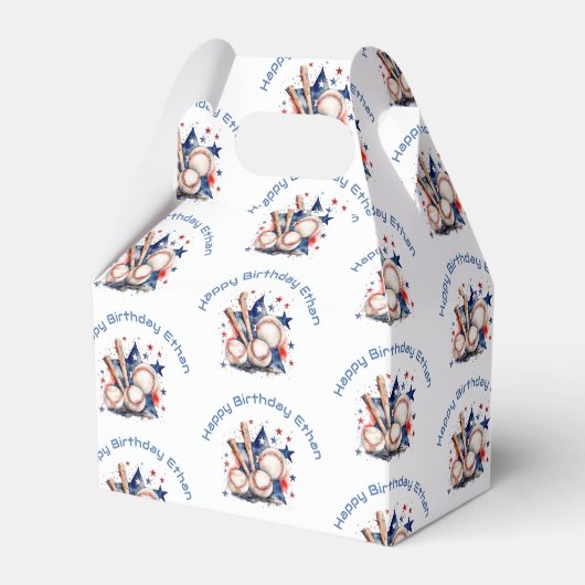 Ballotins Bat de baseball heureux Anniversaire Nom Motif Enf (Verso)