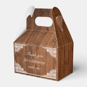 Ballotins Bat mitzvah de bar en dentelle rustique et blanc (Arrière)