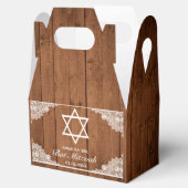 Ballotins Bat mitzvah de bar en dentelle rustique et blanc (Ouvert)