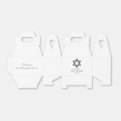 Ballotins Bat mitzvah minimaliste blanc moderne (Déplié)
