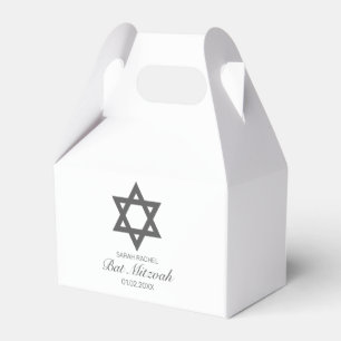 Ballotins Bat mitzvah noir blanc minimaliste moderne de