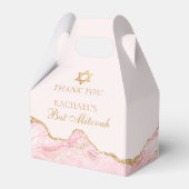 Ballotins Bat mitzvah Personnalisé de l'Agate rose chic (Verso)