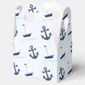 Ballotins Bateau à voile et Motif d'Ancres Bleu (Ouvert)