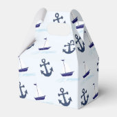 Ballotins Bateau à voile et Motif d'Ancres Bleu (Verso)