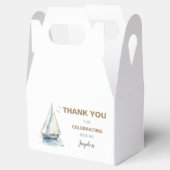 Ballotins Bateau à voile modifiable Anniversaire Gable Box - (Ouvert)