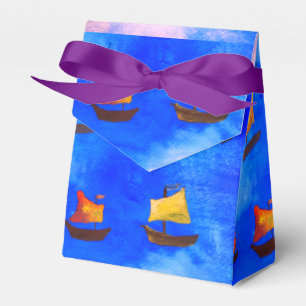 Ballotins Bateaux aquarelle Bleu arrière - plan Occasions Te