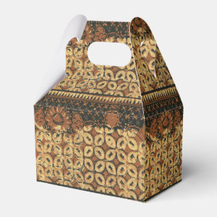 Ballotins Batik Kawung vintage indonésien à motif rustique