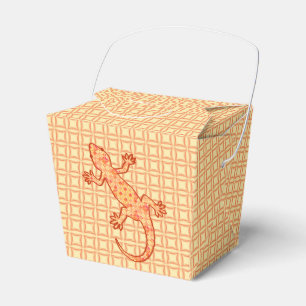 Ballotins Batik tribal Gecko - corail et orange clair
