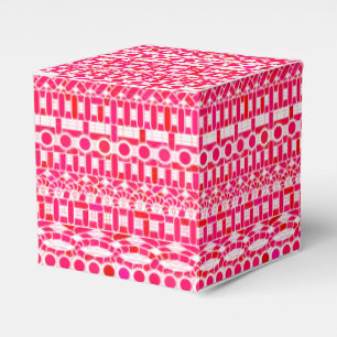 Ballotins Batik tribal - Rouge profond, bordeaux et blanc