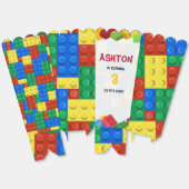 Ballotins Bâtiments Blocs Anniversaire Invitation, Garçons A (Déplié)