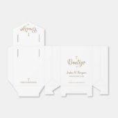 Ballotins Bautizo Croix d'or blanche personnalisée Baptême e (Déplié)