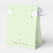 Ballotins Bautizo Green Gold Cross Espagnol garçon baptême (Arrière)