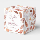 Ballotins Beach Seashells Aquarelle Côte Chic Mariage (Arrière)