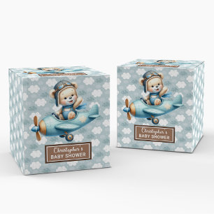 Ballotins Bear en peluche mignonne Pilote Bleu Bébé Party bo