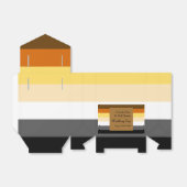 Ballotins Bear Pride Drapeau Or Gay Mariage Faveur Box (Déplié)