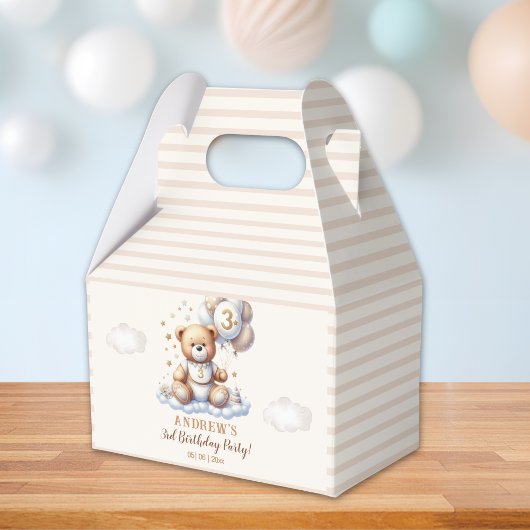 Ballotins Bear-y Cute – 3rd Birthday Party Treat Boxes