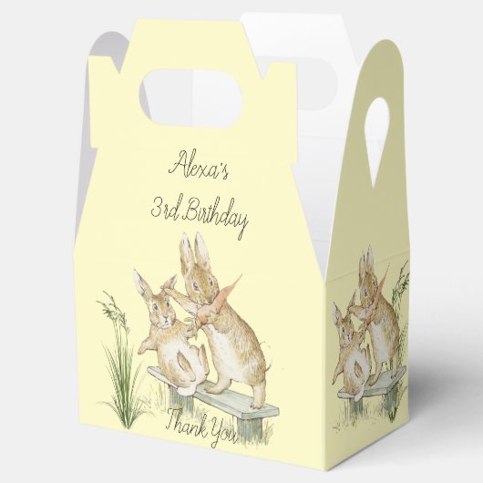 Ballotins Beatrix Potter, Mignons lapins mangeant des carott (Ouvert)