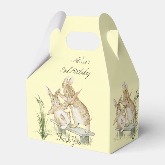 Ballotins Beatrix Potter, Mignons lapins mangeant des carott (Verso)