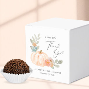 Ballotins Beau Citrouille Merci de Baby shower Floral