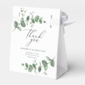 Ballotins Beau délicat mariage de feuillage d'eucalyptus (Arrière)