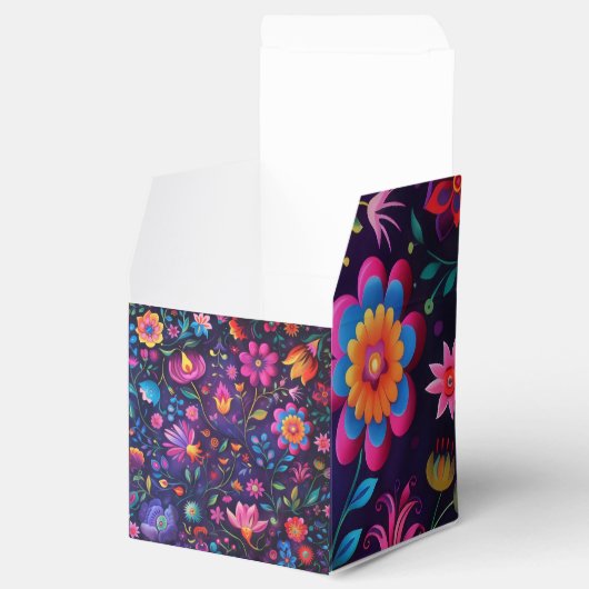 Ballotins Beau design floral foncé (Ouvert)