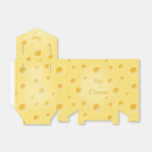Ballotins Beau Fromage Jaune Wedge Texte Personnalisé (Déplié)