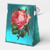BALLOTINS BEAU ROSE ROSE ROSE, TURQUOISE DAMASK BLEU GEM MON (Arrière)