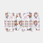 Ballotins Beau thème bleu et rouge pirate (Déplié)