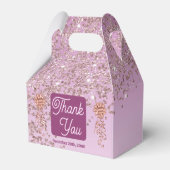 Ballotins Beautiful Rose Gold Glitter Ribbon 20th Birthday (Arrière)