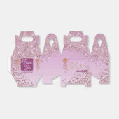 Ballotins Beautiful Rose Gold Glitter Ribbon 20th Birthday (Déplié)