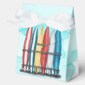 Ballotins Bébé à bord surf Baby shower Turquoise Cadeau (Recto)