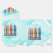 Ballotins Bébé à bord surf Baby shower Turquoise Cadeau (Déplié)