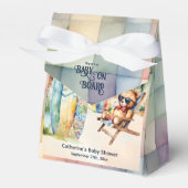 Ballotins Bébé À Bord Surfboard Teddy Bear Baby shower (Verso)