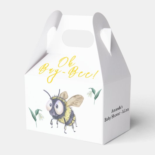 Ballotins Bébé abeille shower d'honneur (Verso)