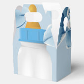 Ballotins Bébé Baby shower bouteille Ballotin bleu (Ouvert)
