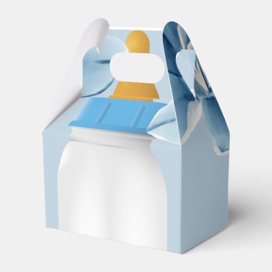 Ballotins Bébé Baby shower bouteille Ballotin bleu (Verso)