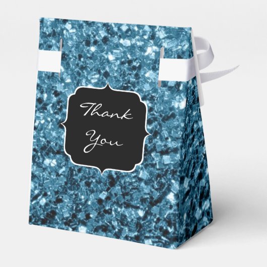 Ballotins Bébé bleu clair faux parties scintillant scintille (Arrière)