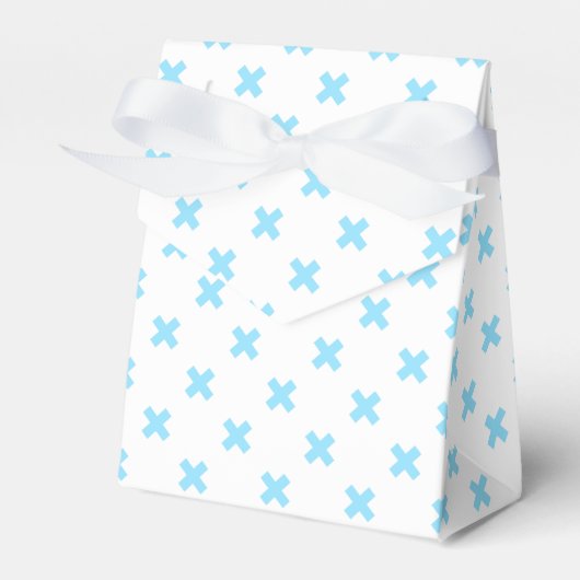 Ballotins Bébé bleu croix coutures sur blanc (Verso)