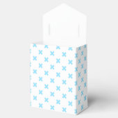 Ballotins Bébé bleu croix coutures sur blanc (Ouvert)