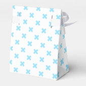 Ballotins Bébé bleu croix coutures sur blanc (Arrière)