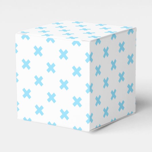 Ballotins Bébé bleu croix coutures sur blanc (Verso)