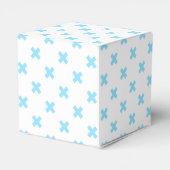 Ballotins Bébé bleu croix coutures sur blanc (Arrière)