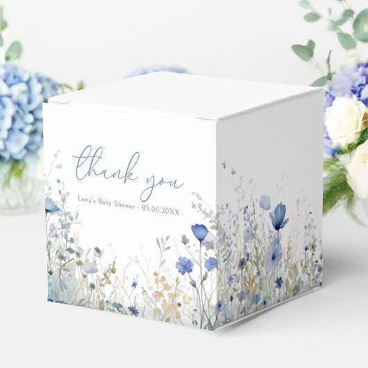 Ballotins Bébé Bleu En Fleur Baby shower Fleur sauvage Flora