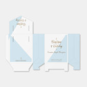 Ballotins Bébé bleu moderne Baptême bébé garçon Baptême prem (Déplié)