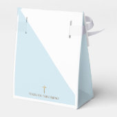 Ballotins Bébé bleu moderne Baptême bébé garçon Baptême prem (Arrière)